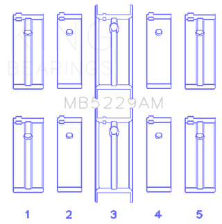 King Engine Bearings Nissan Datsun A12/(Size +1.0mm) Main Bearing Set