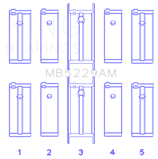 King Engine Bearings Nissan Datsun A12/(Size +0.75mm) Main Bearing Set