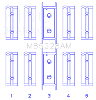 King Engine Bearings Mitsubishi 4G52 (Size +0.75mm) Main Bearing Set