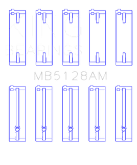 King Engine Bearings Isuzu 4Xe1/4Xf1/4Xc1T (Size +1.0mm) Main Bearing Set