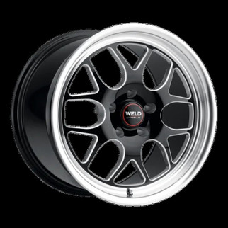 Weld Solana Drag 18x5 / 5x115 BP / ET-34 / 78.1mm Bore - Gloss Black MIL DIA Wheel