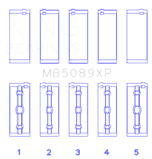 King Engine Bearings Toyota 1Rz/2Rz/3Rz (Size +.026mm) Main Bearing Set