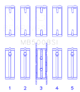 King Engine Bearings Ford ZETec 1.6/1.8/2.0 (Size +0.75mm) Main Bearing Set