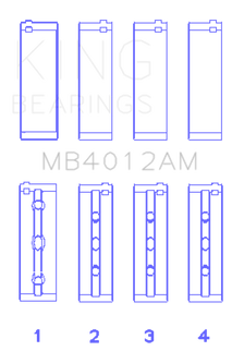 King Engine Bearings Toyota 5Vzfe (Size +1.0mm) Main Bearing Set