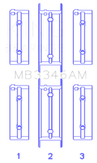 King Engine Bearings Subaru 1800Cc 1980 On (Size +0.25mm) Main Bearing Set