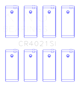 King Engine Bearings Escort 1.9 1987/89 (Size +1.0mm) Connecting Rod Bearing Set