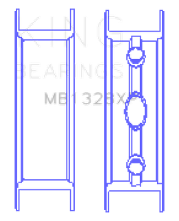 King Engine Bearings Gm Vortec /Ls-Series Gen Iii Iv (Size STDX) Main Bearing Set