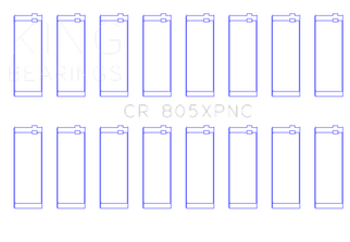 King Engine Bearings Chrysler 273Ci 318Ci 340Ci 360Ci (Size STDX) Connecting Rod Bearing Set