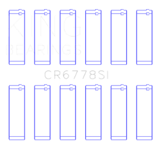 King Engine Bearings Audi Acz/Aah/Ack/Aej/Asn/Ltr (Size +0.50mm) Connecting Rod Bearing Set