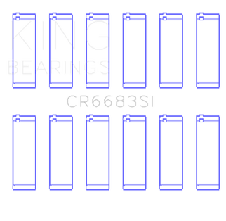 King Engine Bearings Chevrolet 262 (Od+.002) (Size +1.0mm) Connecting Rod Bearing Set