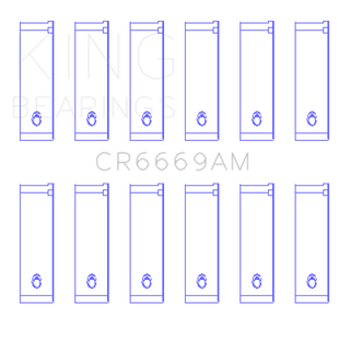 King Engine Bearings Toyota 3Vze 2958Cc (Size +0.75mm) Connecting Rod Bearing Set