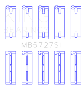 King Engine Bearings Suzuki M15A/M16A/M18A (Size +0.50mm) Main Bearing Set