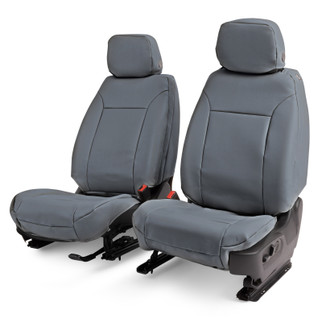 Covercraft 19-24 Chevrolet Silverado Leatherette PrecisionFit Second Row Seat Covers - Med Grey