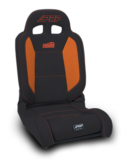 PRP EnduroDaily Reclining Suspension Seat - Black/Orange Vinyl - Passenger