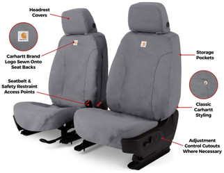 Covercraft 22-23 Toyota Tundra Carhartt SeatSaver Custom Second Row Seat Covers - Gravel