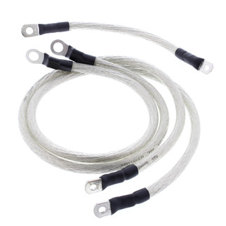 All Balls Racing 80-81 Harley-Davidson FLH Electra Glide Battery Cable Kit Clear