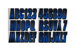 Hardline Boat Lettering Registration Kit 3 in. - 300 Blue/Black