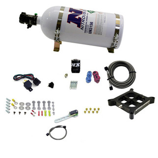 Nitrous Express Dry Single Entry Billet Crossbar Plate System 100-500hp (4150 Flange) w/10lb Bottle