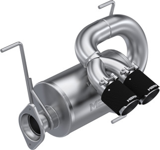 Dual Slip-on Center Out W/ Performance Muffler Cf Tip