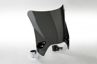 National Cycle Fits 52-56 mm. O.D. Mohawk Chrome Hardware/Curve Bracket/Windshield-Dark Tint