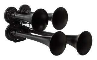 Kleinn Black Quad Horn/ 12.5In/10In/7.5In/6In - XCR2.0 Coated Zinc Alloy