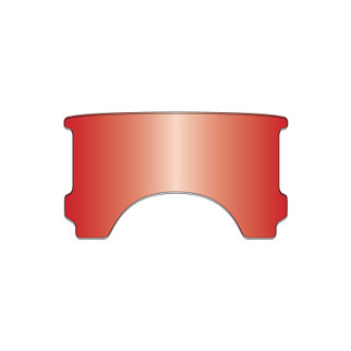 National Cycle 77-93 Harley-Davidson FLHS Heritage Replacement Window-Red
