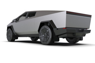 Rally Armor 24-26 Tesla Cybertruck Black UR Mud Flap White Logo