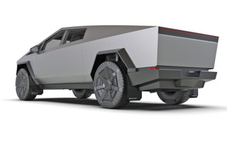 Rally Armor 24-26 Tesla Cybertruck Black UR Mud Flap White Logo