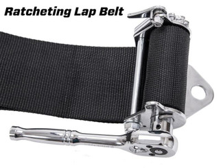 PRP 5.2 Cam-Lock Harness w/ Ratchet Lap Belt - Black