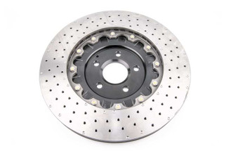DBA 16-18 Ford Focus RS Front 5000 Series 2-Piece Drilled Rotor w/Black Hat