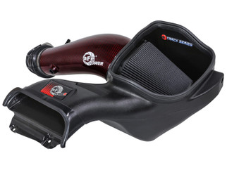 aFe 23-24 Ford F150 Raptor R Supercharged Red Carbon Track Series Air Intake w/ P5R Filter (MOQ 24)