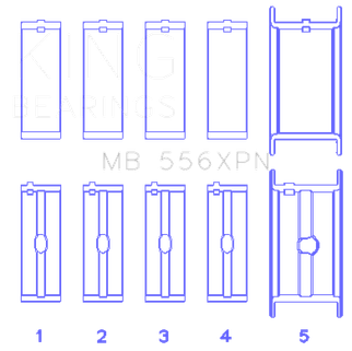 King Engine Bearings Chevrolet 369-502 Gen IV/ V/ VI - (Size .010) Main Bearing Set