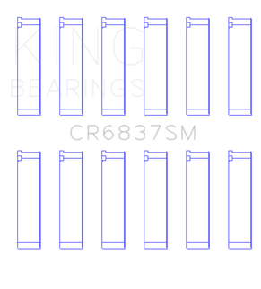 King Engine Bearings Acura J30A/J32A/J35A/J35Z (Size +0.25) Performance Coated Rod Bearing Set