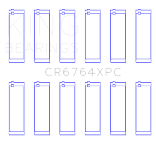 King Engine Bearings Volkswagen VR6 2.8L (Size .026) Performance Coated Rod Bearing Set