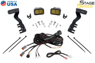 Diode Dynamics 2024+ Toyota Tacoma SS3 LED Ditch Light Kit- Sport Yellow Combo