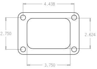 Cometic Garrett T6 .010in Rubber Coated Stainless Turbo Inlet Flange Gasket