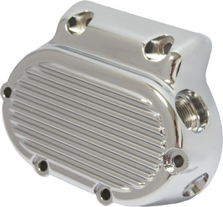 Trans End Cover 5 Speed Finned Chrome Big Twin 87-06