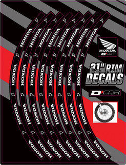 Rim Decals 21" Honda Logo Front