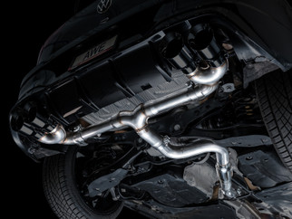 AWE Tuning MK8 Volkswagen Golf R 3in Track Edition Quad Exhaust - Diamond Black Tips