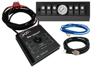 sPOD 09-18 Jeep Wrangler JK SourceLT w/Air Gauge and Red LED Switch Panel