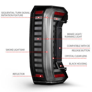 ANZO 22-24 Toyota Tundra (Does Not Fit LED Seq. Models) Z-Series Full LED Tail Lights - Pair