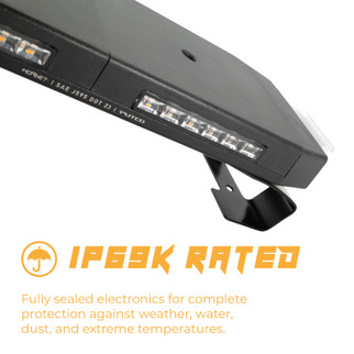 Putco 48In Universal 48In Tri Color Hornet Light (Amber/Blue/White) - LED Stealth Rooftop Strobe Bar
