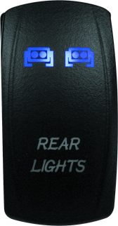 DragonFire Racing Lighted Switch Rear Light On/Off Blue