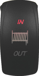 DragonFire Racing Lighted Switch Winch In/Out Red