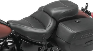 Mustang 00-08 Honda VT1100 Sabre,97-08 Spirit,87-97 Shadow,95-01 Ace Tour 1PC Seat Regal- Black