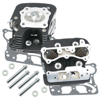 S&S Cycle 99-05 BT Super Stock 79cc Cylinder Head Kit - Wrinkle Black