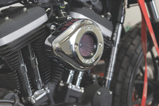 S&S Cycle 2007+ XL Models Stealth Air Stinger w/ Chrome Teardrop