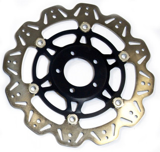 EBC 90-92 Kawasaki ZR 550 Zephyr Front Left/Right Vee Floating Black Rotor
