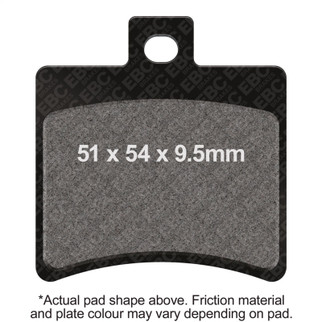 EBC 04-15 Aprilia SR 50 Factory Rear Left Sintered R/HH Brake Pads