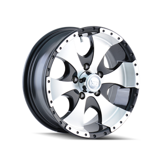 ION Type 136 15x6 / 6x139.7 BP / 0mm Offset / 108mm Hub Black/Machined Wheel